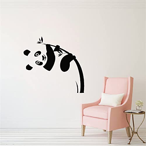 Vinilo decorativo panda con bambú para pared
