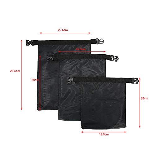 Saco de armazenamento, Andoer Pacote de 3 sacos secos à prova d'água 1L + 2L + 3L para exteriores p