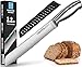 Messe mit günstig Kaufen-Walfos Brotmesser, Edelstahl-Brotmesser mit Wellenschliff, Ultrascharf, Einteiliges Design, Ergonomischer Griff und 8-Zoll-Klinge, ideal zum Schneiden von Brot, Bagels, Kuchen
