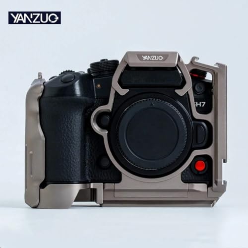 Image of Aluminum Alloy Camera Protection Cage Rig Stabilizer Frame for LUMIX GH6 / GH7 Camera (Titanium)