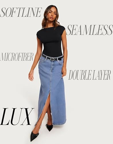 Image of SIGHTBOMB Ultra Soft Fabric Afford LUX Edition Double Layered Boat Neck Folded Cap Sleeves SOFTLINE Cuddle TOP for Women