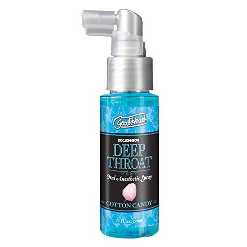 Doc Johnson Goodhead - Deep Throat Spray - Numbs Throat - Relaxes Gag Reflex - Cotton Candy - 2 Fl. Ounce (59 Ml), Cotton Candy