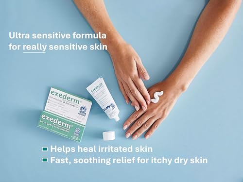 Image of Exederm Flare Control Hydrocortisone Cream for Eczema & Dermatitis 2oz | Eczema flare up cream hydrocortisone for eczema, contact dermatitis and highly sensitive skin. Fast acting itch relief