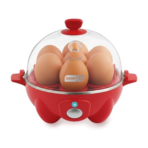 Image of DASH Rapid Egg Cooker: 7 Egg Capacity Electric Egg Cooker for Hard Boiled Eggs, Poached Eggs, Scrambled Eggs, or Omelets.