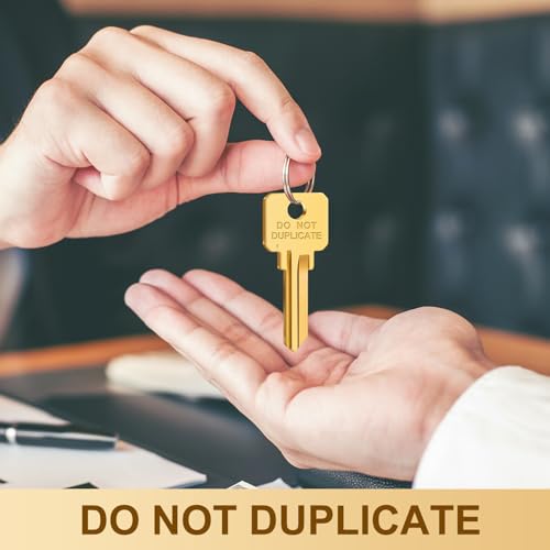 MorningRo 50 Pcs Do Not Duplicate Key Blanks Metal Key Replacements House Key Blank Door Lock Replacement Parts(Gold,Kw1) - Thumbnail 3