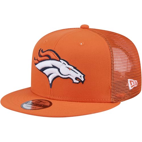 New Era Men's Orange Denver Broncos Main Trucker 9FIFTY Snapback Hat