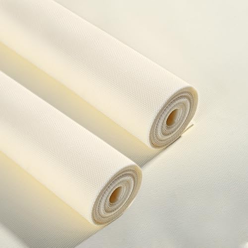 Image of Kuber Industries 2 Pcs EVA 1.5 Mtr Anti Slip Shelf Liners for Kitchen Shelves | Multipurpose Cupboard Mat for Wardrobe | Kitchen Shelf Mats Roll | Cream