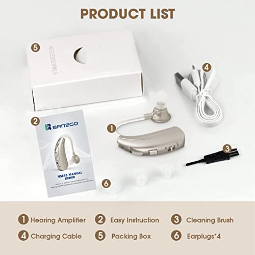 Digital Hearing Amplifier By Britzgo Bha-1301. Doctor And Audiologist Designed #TOP7
