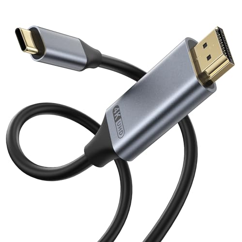 USB C to HDMI 2M Cable 4K@30Hz Cable Type C to HDMI 4K Thunderbolt 4/3 to HDM I Compatible for MacBook Pro 2023/Air 2022 iPad Pro/Air Galaxy S23/S22/S21 Note 20 Surface Pro