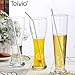 Teivio 8 Piece 5/16 inch (8mm) Wide Stainless Steel Straws for 40 oz Tumbler with Handle, 12 Inch Long Reusable Metal Drinking Straws, Replacement Straws with Silicone Tips & Cleaning Brush, Silver