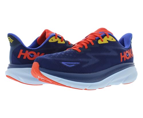 HOKA HOKA ONE ONE Clifton 9 Wide Mens Shoes Size 10, Color: Bellwether Blue