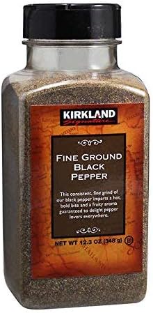 Kirkland Signature Fine Ground Black Pepper, 12.3 oz (2 bottle)