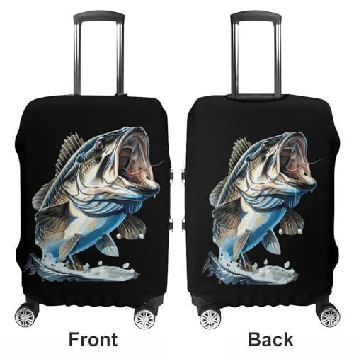 Bass Fishing Luggage Cover Suitcase Cover Protector Anti-scratch Travel Suitcase Wrap for Unisex XL3