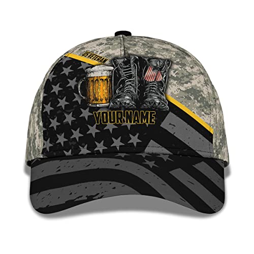Sport Casquette Bottes De Bière Vétéran Américain Golf Casquette Unique Casquettes De Pêche Réglable Hip Pop Casquette pour Homme, Extérieur, Adolescent