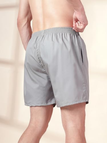 Image of Urban Scottish Men's 100% Cotton Solid Boxers Shorts with Side Pockets (Pack of 3)