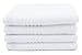 Produktbild ZOLLNER 4er Set Handtücher in 50x100 cm - saugstarke Badetücher in weiß - mit praktischem Aufhänger - mit eleganten Tiefgangstreifen - waschbar bis 95°C - Baumwolle - Hotelqualität