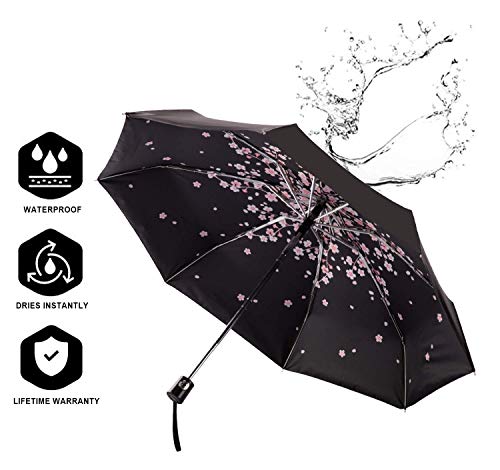 Goothdurs Automatic Mini Travel Windproof Umbrella Compact Auto Open/Close Small Lightweight Folding Rain Umbrellas For Women Men Kids #TOP2