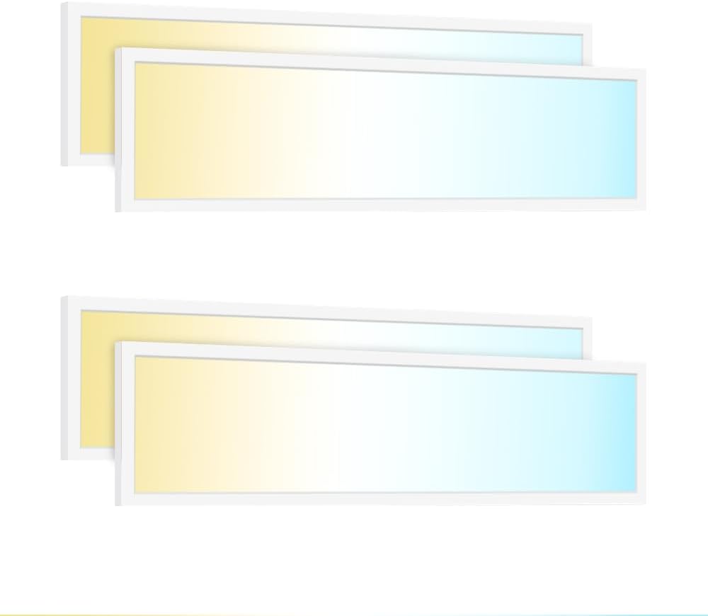 Sunco 1x4 LED Flat Panel Light, Dual Selectable CCT 3500K/4000K/5000K & Selectable Wattage 30W/40W/50W, 5700LM, 0-10V Dimming, Matte White Drop Ceiling Fixture - UL, DLC 4 Pack