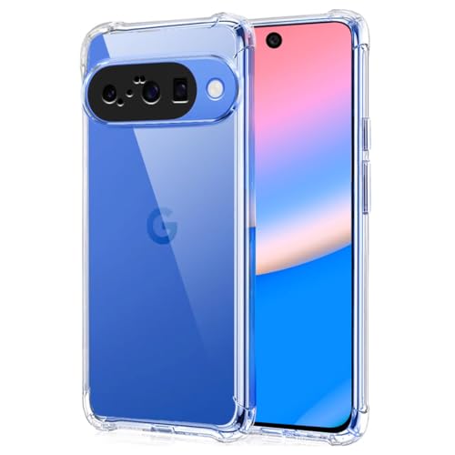 Image of Fashionury 3D Raised Transparent Crystal Clear Back Cover for Google Pixel 10 | Shockproof Design | Anti-Slip Grip | Camera Protection | 360 Degree Protection Mobile Case