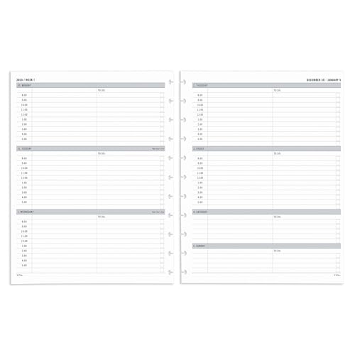 2025 TUL® Discbound Weekly Planner Refill Pages, Letter Size, January To December