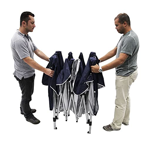 Nautika Gazebo Trixx de Praia Sanfonado de 3 m x 3 m, Sobreteto Produzido em Poliéster Oxford e Trel