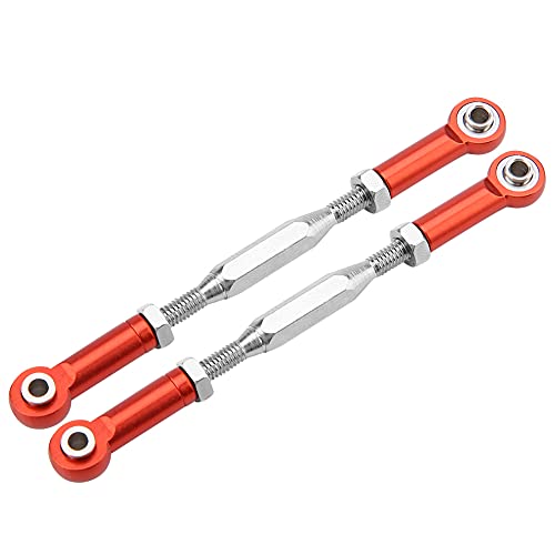 RC Lenkstangen Set aus Aluminiumlegierung, Lenkgestänge Kompatibel mit Traxxas Slash 1:10 RC Truck, Robuste Lenkstangenarme in Rot für Modellauto Ersatzteile