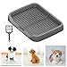 Baoblaze Dog Toilet, Dog Potty Tray Bedpan with Spade Puppy Potty Tray Potty Trainer Puppy Pee Pad Holder for Small Medium Large Dogs, Gray