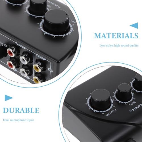 Table de mixage pour karaoké noir avec alimentation stable et câble - 3