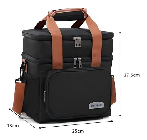 Bolsa Térmica Grande Linha Premium Para Marmita Dois Compartimentos Lancheira Para Passeio Academia