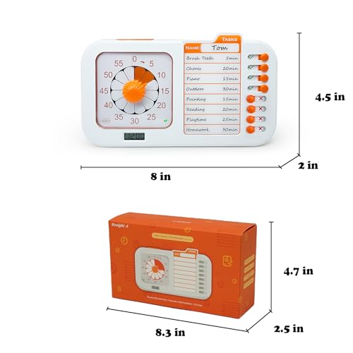 Bothidea Chargeable Task Timer, to-do List with Visual Timer for Adults and Students, Daily Chore Board for Kids, 60-Minute Visual Timer for Classroom, Office and Home, Time Management Tool., White - Image 3