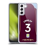 Head Case Designs Officially Licensed Aston Villa FC Victor Lindelöf 2025/26 Players Home Kit 1st Group Gel Case [Military Grade] Compatible with Samsung Galaxy S21+ 5G and Compatible with MagSafe