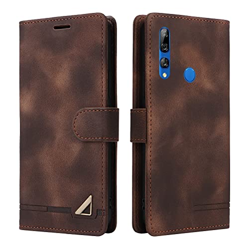 OKZone Kompatibel mit Huawei P Smart Plus 2019/Honor 10i Hülle, Halterung Standfunktion Kartenfach Wallet Schutzhülle 360 Grad Stoßfest Premium Leder Schutzhülle Handyhülle (Braun)