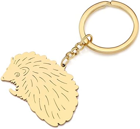 Portachiavi Scoiattolo Acciaio Inox Placcato Oro 18K - Regalo Per Donne, Elegante E Carino - Foto 2