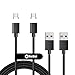Netdot Gen7 Nylon Braided USB-C Magnetic Fast Charging Cable Compatible Galaxy S8/S9/S9+,Sony Xperia XA2/XZ2,Google Pixel XL/2XL,LG G5/G6 etc(6.6ft/2 Pack Black)