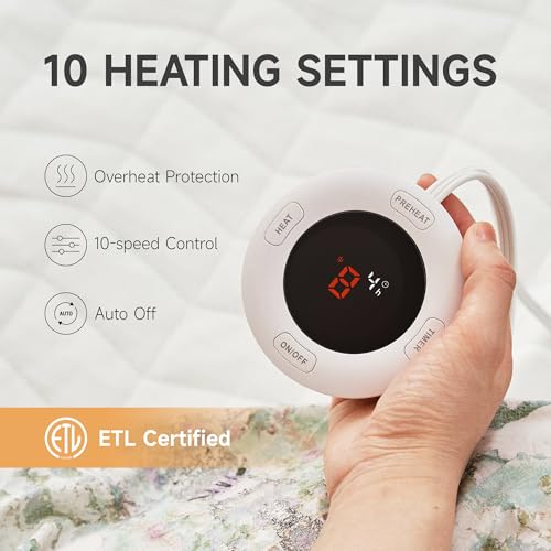 Templewet Heated Mattress Pad Queen Size,Bed Warmer Pad,Machine Washable - image 2