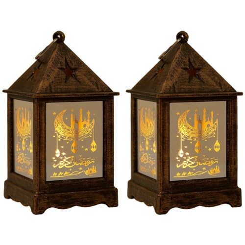 Baokuan 2 Piezas Eid Led Velas Velas Ramadán Kareem Decoración Led Lech Luchos Lámparas Adornos Decoración De Fiesta Musulmana