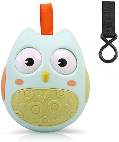 GUHEE Owl Toy Baby Infant Newborn Toys Rattle Car Seat Stroller Toys Roly-Poly Educational Toys Boys Girls (Green)