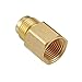 Litorange 2 PCS Brass Flare Tube Fitting Coupling Gas Adapter 3/8