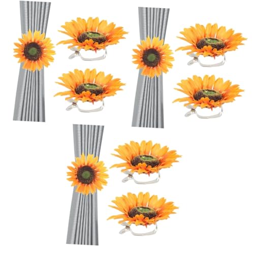 6 Pcs Sunflower Curtain Clip Curtain Clips for Drapes Drapery