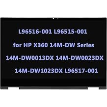 L96516-001 L96515-001 L96517-001 Replacement for HP Pavilion X360 14M-DW 14M-DW0013DX 14M-DW0023DX 14M-DW1023DX 14-DW0097NR 14M-DW1033DX 14.0" FHD LCD Display Touch Screen Digitizer Assembly Bezel