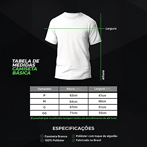 Kit 5 Camiseta Masculina Poliéster Com Toque de Algodão Camisa Blusa Treino Academia Tshrt Esporte C