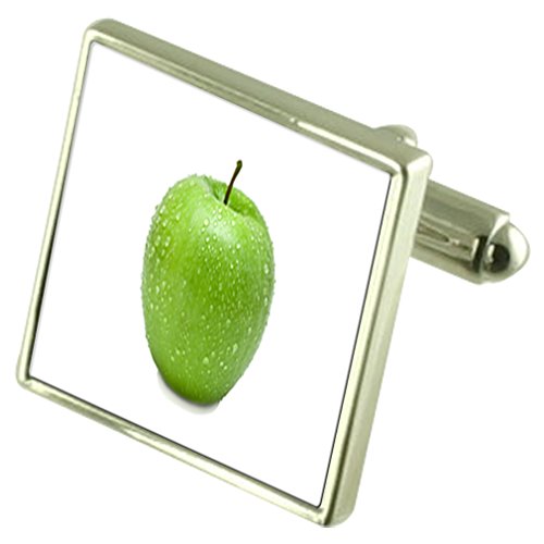 Select Gifts Frucht Grün Apple Manschettenknöpfe mit Tasche
