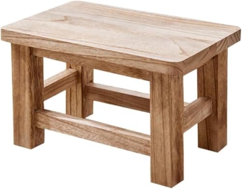 Stewlt 小さなベンチ 低いスツール 無垢材の小さなスツール 椅子 木製 低い スツール ミニスツール ウッドスツール 腰掛け 玄関 踏台 小さい台 フラワースタンド 花台 室内 (カーキ)