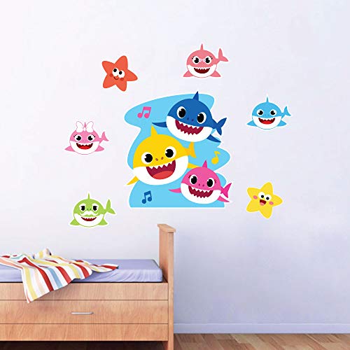 Vinilo decorativo Baby Shark para pared 50x40 pulg
