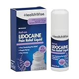 HealthWise 4% Lidocaine Roll-On | Soothing Lavender Scent | OTC Strength | Pain Relief Liquid | 2.5 oz. 73 mL | Topical Anesthetic
