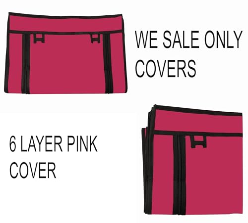 Image of Cover for Shoe Rack Home Only for 6-Layer Portable Foldable Shoe Stand Non Woven Zipper Fabric Cover