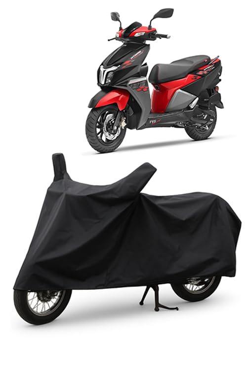 Image of Daxo Heavy Duty Waterproof Scooty & Bike Cover for Tvs Ntorq 125 - UV Resistant, Dustproof & Rain Protection, All-Weather Outdoor Cover for Bikes & Scooty with Buckle Straps
