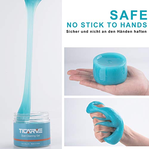 Ticarve Cleaning Gel For Car Detail Tools Car Cleaning Automotive Dust Air Vent Interior Detail Putty Universal Dust Cleaner For Auto Laptop Car Slime Cleaner #TOP7