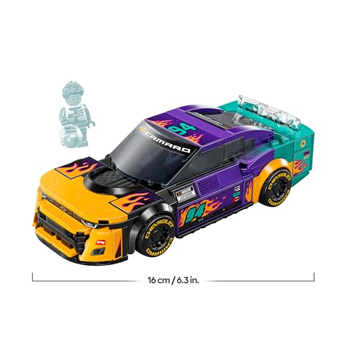 Speed Champions NASCAR Next Gen Chevrolet Camaro ZL1, Modellino di Auto da Costruire, Macchina Giocattolo da Collezione con Minifigure del Pilota, Giochi per Bambini e Bambine da 9 Anni 76935 - Lego - Immagine 8