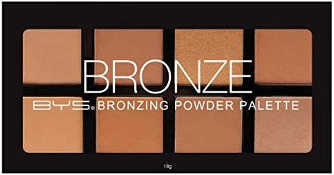BYS Bronzing Powder Palette - 8 Color Shades - Bronze, Contour, Sculpt, Highlight Makeup Set, Matte & Shimmer Finish